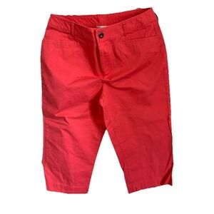 Christopher & Banks Cropped Capri Pants Size Petite 12P Tangerine Orange